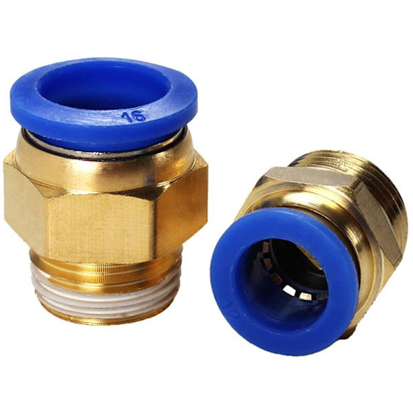 PC Pneumatisk Luft 10Mm 8Mm 12Mm 6Mm 4Mm Slang 1/4Tum BSP 1/2Tum 1/8Tum 3/8Tum Hantråd Luftnippelkoppling PC6-01