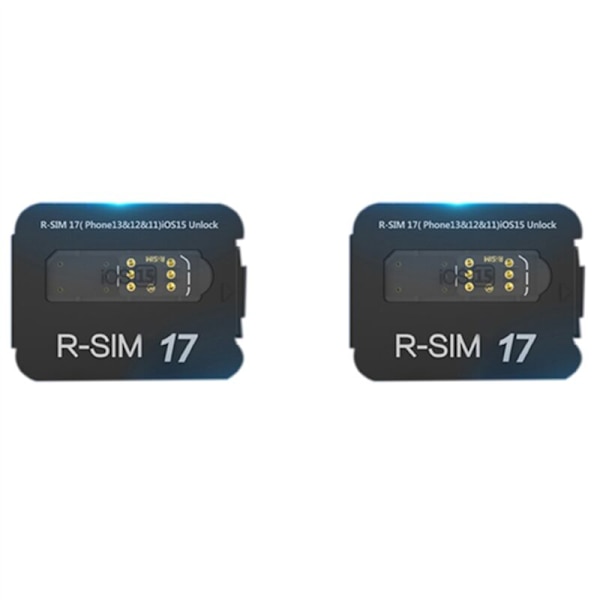 2X Dedikerade Upplåsningskortdekaler Stor Kapacitet R-SIM17 för 13PRO, 13, 13Mini, 12, 11, Xs Max, XS, XR, X, 8, 7