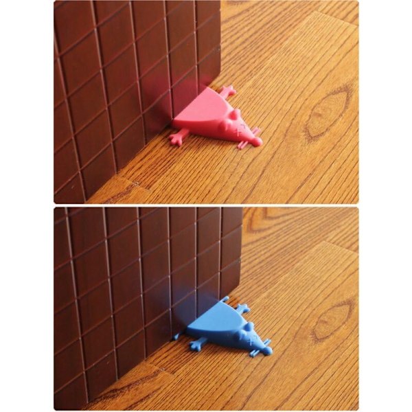 Dørstopper, Universal Silikon Mus Dørstopper, Dørstopper Fingerbeskytter (2 Pak, Kongeblå)