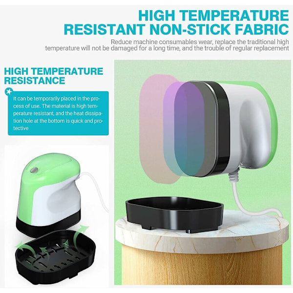 Mini EasyPress Lämpöpaini, Kuumapaini Siirtopaini DIY-kone Vaatteille, T-paidoille, Kengille, Hatuille