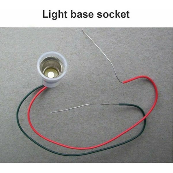 E10 LED-lamper Skruebase Små Stearinlys Pærer Montering Små Pærer Base Lysholder med Trådsokkel til Hjemmeeksperiment Elektrisk Kredsløbstest Lys