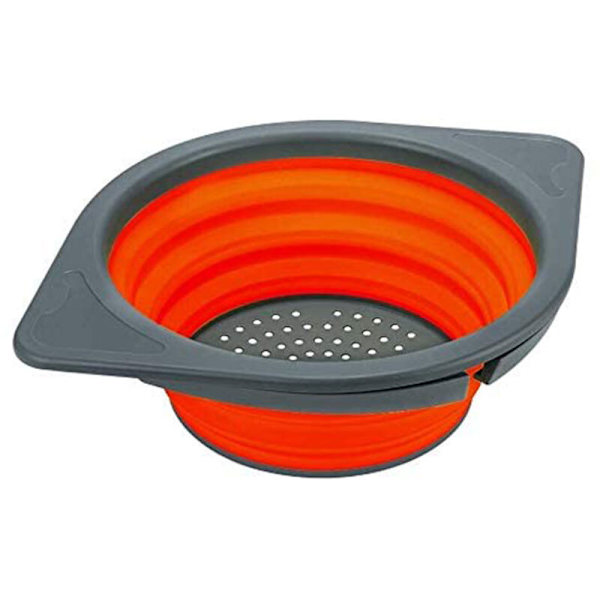 Hopfällbar sil, frukt-/grönsaksförvaringskorg, hopfällbart nät med hållbara stöd, orange