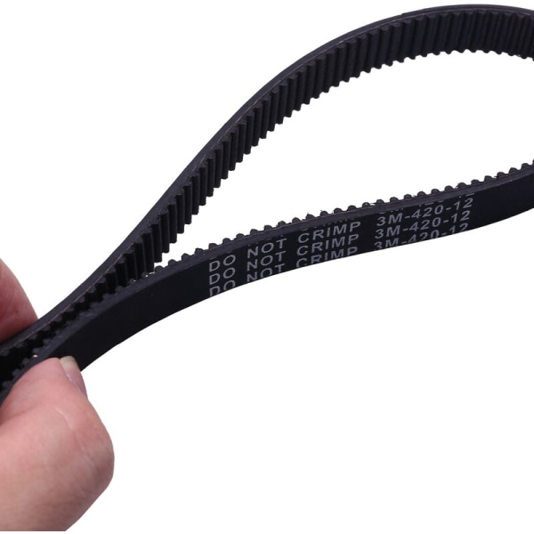 Svart gummireim for erstatning -420-12 elektrisk scooter DIY rund reimlinjer