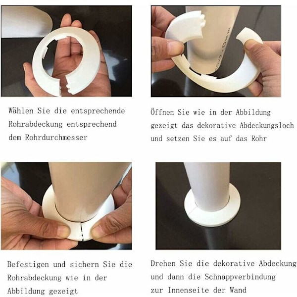 Radiatorvarme Rør Slange Dæksler 10stk Gulv Væghul Dæksler (Radiator Slange Dæksler)-DENUOTOP