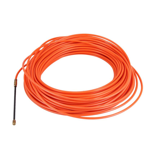 4 mm 30 meter orange ledningsdragare nylon elektrisk kabel dragare dragfjäder fiskband tråd