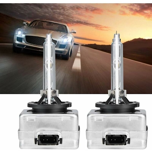 2 stk. D3S 6000K 35W Xenon Lampe med Jernbeslag til HID Lang Levetid Ultra Lysstyrke