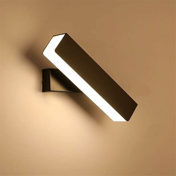 LED Vægskinne i Massivt Træ Indendørs Vægskål 360° Rotation Med Trykknapkontakt Moderne Soveværelse Sengelampe Studie Stue Trappe Sconce