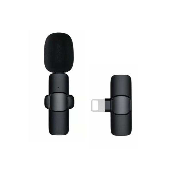 Profesjonell trådløs lavaliermikrofon for iPhone, iPad Trådløs omnidireksjonell kondensatoropptaksmikrofon for intervjuer og videopodcaster