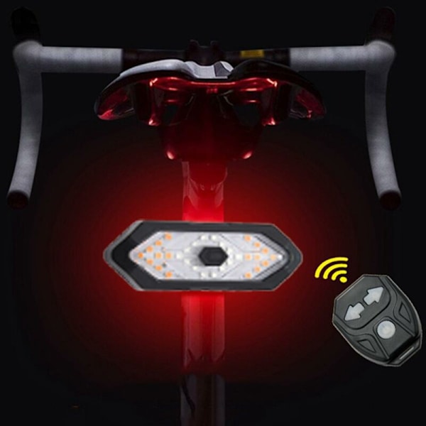 Sykkelblinklys Fjernkontroll Sykkel Retningsindikator Led Baklys Usb Oppladbar Sykling