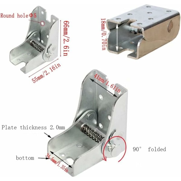 Selvlåsende Foldbare Benstøtter, Foldbart Arbejdsbord, Foldbart Køkkenbord (4 Farver)