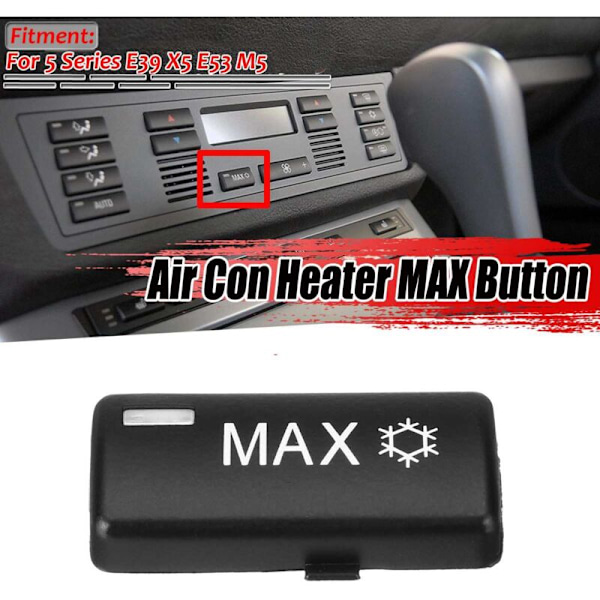 Bil Aircondition Varmeapparat Udluftning Max Kontrol Knap Kontakt Nøglehætter til - 5 Serie E39 X5 E53 M5