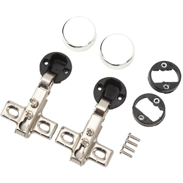 2 st Mini-skåpsgångjärn med 26 mm glashål för glasdörr