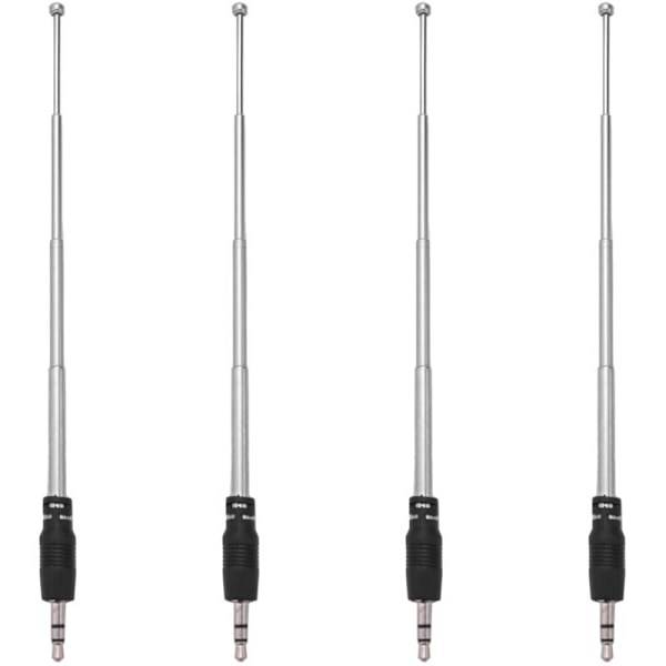 4X 3.5mm 4 Section Telescopic FM Radio Antenna for Mobile Phone Mp3 Mp4 Audio Equipment