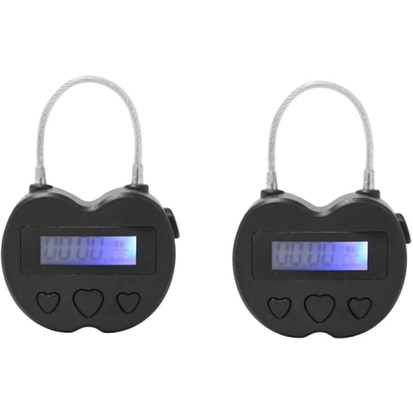 2 kpl Monitoiminen Elektroninen Matkustusajastin, LCD-näyttö, USB-Latautuva Vedenkestävä Aika