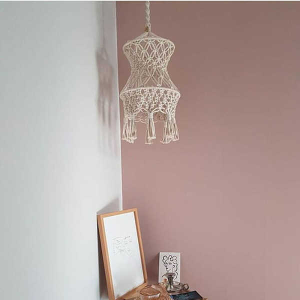 Taklampskärm lämplig för sovrum och badrum, glödlampa ingår ej (handgjord)