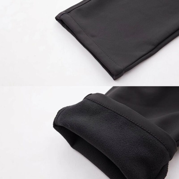 Vattentäta Soft Shell Skidbyxor och Quick Dry Cashmere byxor (Männ's Thick Black 4XL