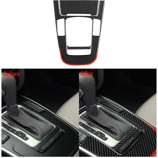 Auto Fiber Central Gear Shift Control Panel Dekal Interiör Modifikation För- A4L 2009-2016