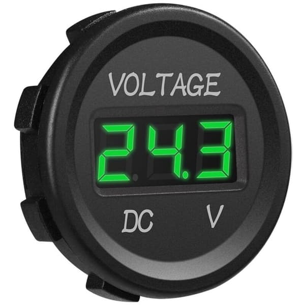 DC 12V LED Digital Voltmeter Display Voltmeter Panel för Lastbil Motorcykel Fordon Båt ATV UTV Grön