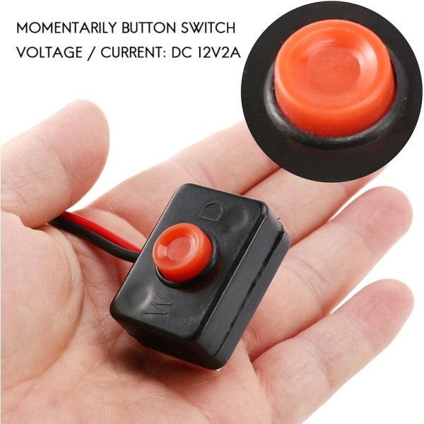 DC 12V2A Momentary Push Button Switch Adhesive Actuated for Cars