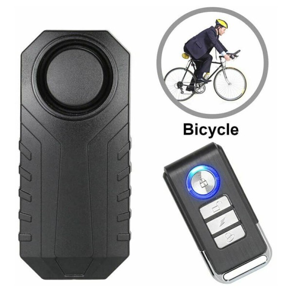 Cykellarm, stöldskydd för motorcykelfordon med fjärrkontroll, 113 Db Super Loud (paket med 1)