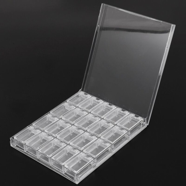 20 Fack Akryl Makeup Organizer Nagellack Förvaring Box Transparent Display Organizer Hållare För Nagel Strass Pärlor Box Transparent