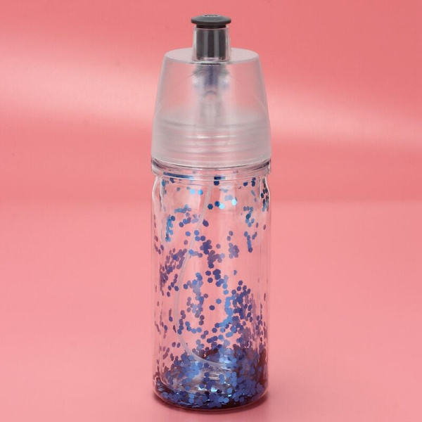 350 ml solid plastspray kylig sommar sportflaska bärbar utomhus klätterblandningsflaskor blå