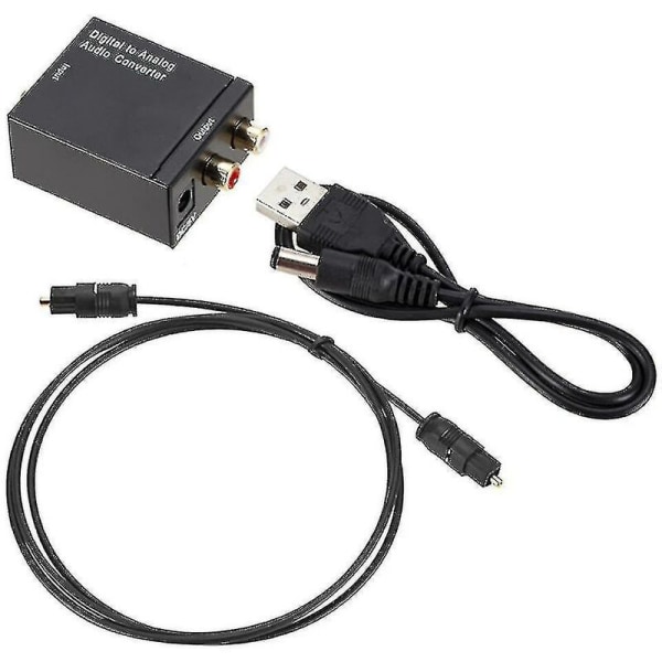 Digital til analog lydkonverter optisk koaksial Toslink Rca Tv Lr lydadapter