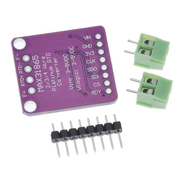 MAX31865 PT100/PT1000 RTD-till-digital omvandlare kretskort temperatur termoelement sensor förstärkare modul 3.3V/5V