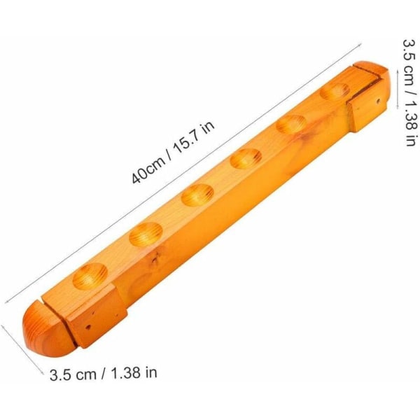 Keenso Billard Kø Hylde, Træ Billard 6 Kø Hylde Vægmonteret Billard Kø Hylde Billard Kø Holder Organizer Holder