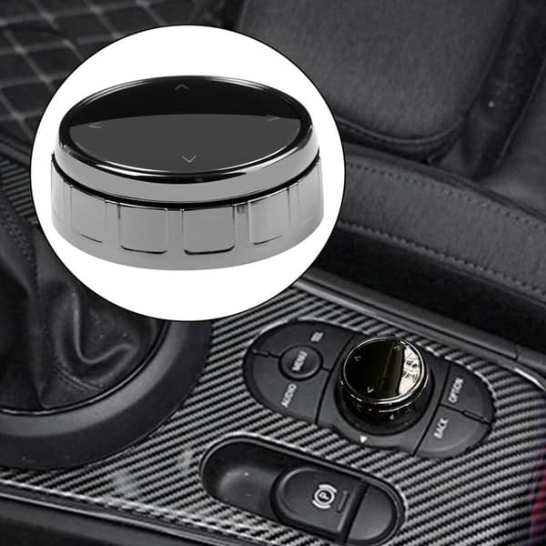 Center Console Multimedia Control Knob Keramisk Trim Cover Sort Til- 5 Knapper Bil Styling