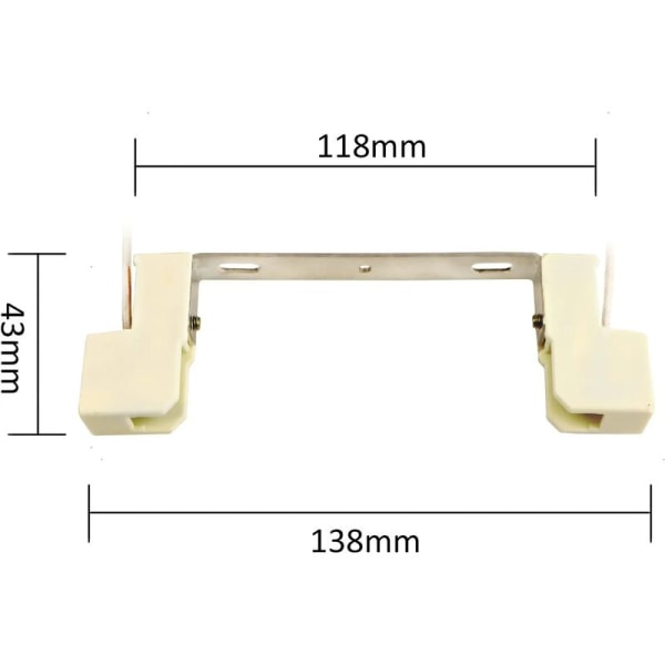 R7S-lamppu 118mm halogeeni- ja R7S LED-polttimokanta, AC 100-240V, R7S J118 lineaarinen keraaminen pidike spotti-/seinä-/kattovalaisimeen, 2 kpl