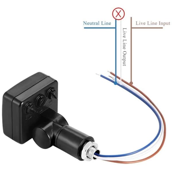 220V Mini Menneskelige Krop Infrarød Sensor Infrarød Krop Sensor Switch LED Flomlys PIR Bevægelsessensor Justerbar Sort