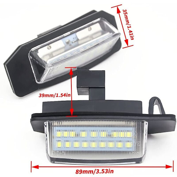 2 kpl sarjan LED-kilpien valot 2 3 Eclipse 3 4 Galant Xpander I-MiEV