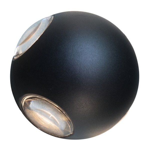 Led væglampe 12W kuglebelysning indendørs væglampe moderne lampe til hotel og soveværelse (varmt hvidt lys)