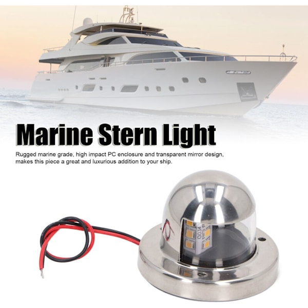 Båtankarlampor 12V DC 135° Vit LED Navigationsbelysning IP66 Vattentät 2nm Synlighet