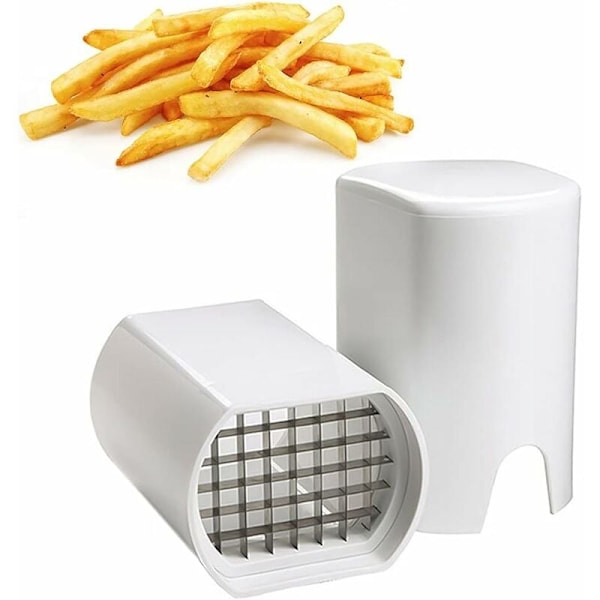 Pommes frites-skärare, manuell pommes frites-skärare, professionell pommes frites-skärare, potatisskärare för pommes frites (vit) - Fei Yu