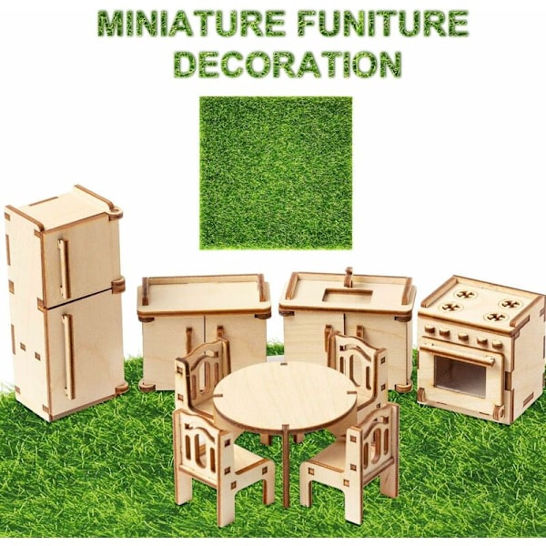 16 stk kunstig fegress miniatyr realistisk hage plen fehage ornament tilbehør DIY simulering-Fei Yu