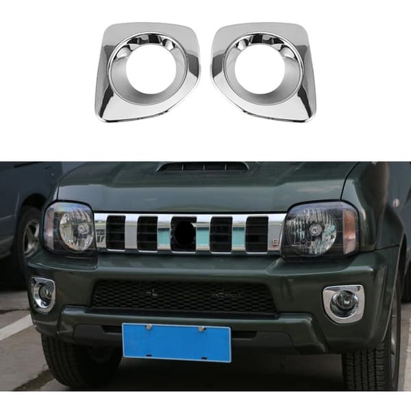 Dimljusram Dekorationsskydd Silver för Jimny 2012-2017 Bilstyling