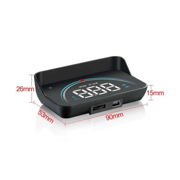 M8 HUD Bil Head Up Display, ODB Gauge Bil Display 3,5 Tums Head Up Display OBD2 HUD Projektor Digital Bil Display för Bärbar Multifunktion Bil (svart