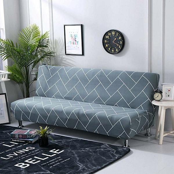 Sofaovertræk til fuld sofaovertræk uden armlæn, elastisk stræk, aftagelig, perfekt beskyttelse til sofa 160-190CM