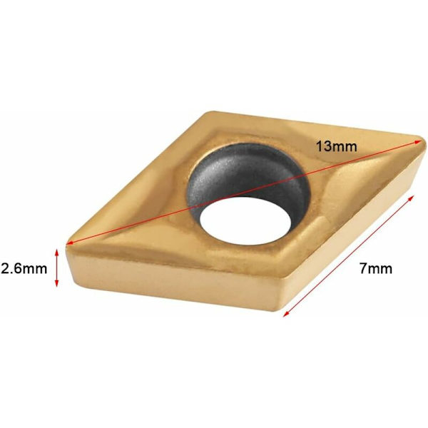 Æske med 10 stk. Blades Rotary Inserts Cnc Fræsere Diamantform Carbide Dcmt070204 Us735 Dcmt51.51 Drejeværktøj Trådning Til Stål Til Drejebænke, Fræsning