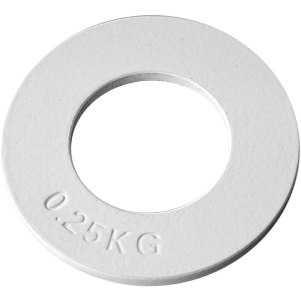 Fractional Weights Fractional Weights Mini Vægtplader Bodybuilding Plader Nøjagtig Disk Tilbehør Hvid 0.25Kg