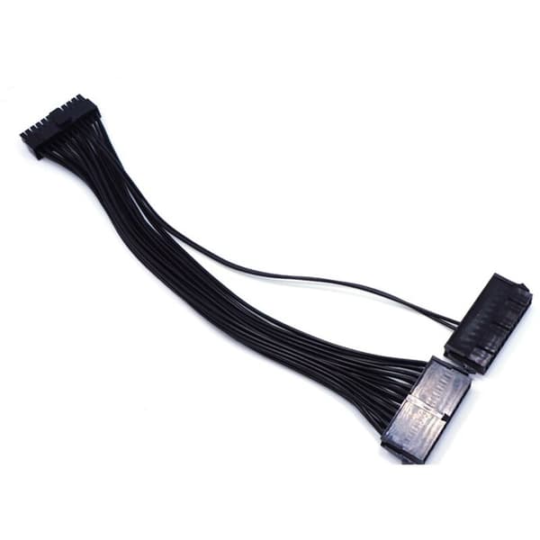 24-pin strømforlengelseskabel Dual PSU Mining-kabler for datamaskinadapterkabel for BTC Riser Miner