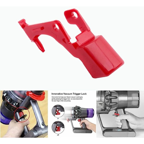Slitesterk rød bryterknapp for Dyson V10 V11 støvsuger