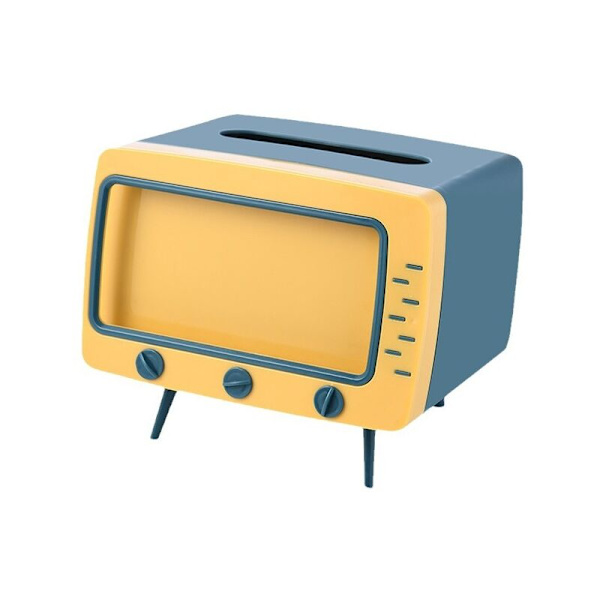 Fjärrkontrollhållare i form av en TV, söt, retro, mobiltelefonhållare, mobiltelefonhållare, näsdukshållare, vardagsrum, sovrum,