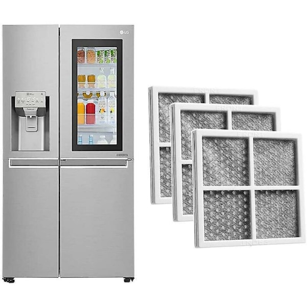 LG Pure N Fresh -jääkaapin ilmansuodattimen vaihtosuodatin - 3 pakkausta tuoreen ilman suodatinta LG LT120F, LFX31925SW, LFX31925SB