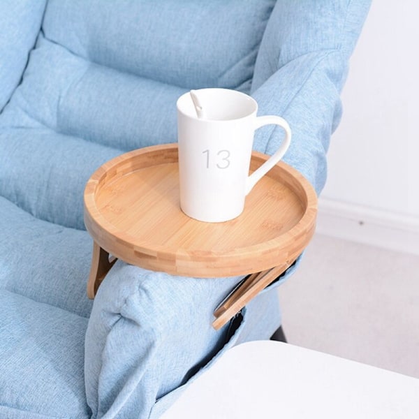 Soffa-brickbord Soffa Armstöd Brickbord Clip-on Trä Soffa Brickbord Praktiskt TV Snack Brickbord för Fjärrkontroll Kaffe Snacks