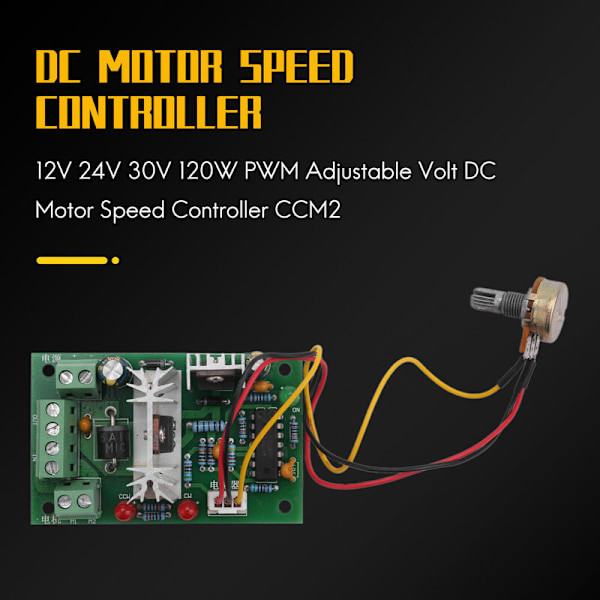 12V 24V 30V 120W PWM Justerbar DC Motorhastighedsregulator CCM2