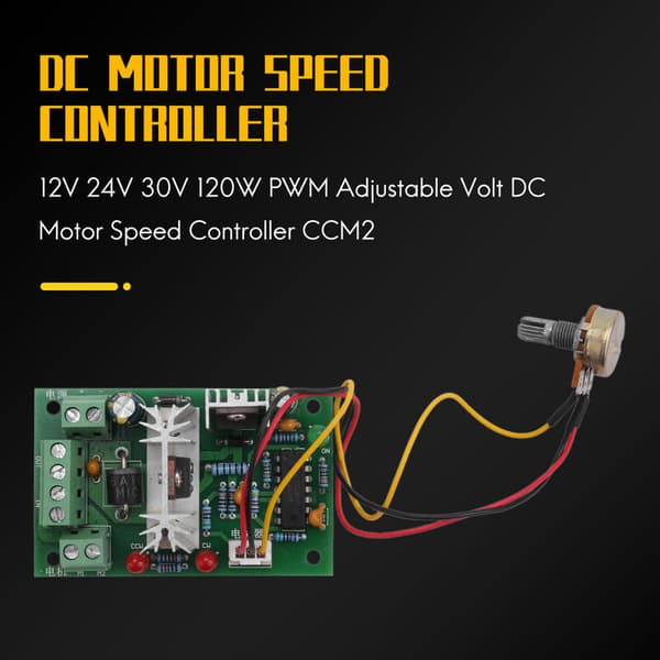 12V 24V 30V 120W PWM Justerbar DC Motorhastighetskontroller CCM2