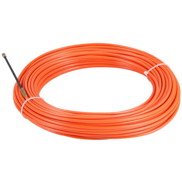 4 mm 30 meter orange ledningsdragare nylon elektrisk kabel dragare dragfjäder fiskband tråd